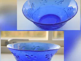Glasskål, koboltblå