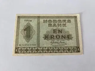 1 Krone 1944 Norge - Flot stand