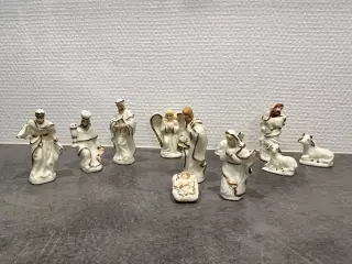 Små porcelæns religiøse figurer" jesus fødsel"
