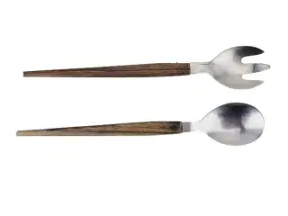 ⭐️- Retro Salatbestik - Skaft i Teak