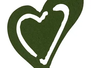 Asymmetrisk Hjerte i Mørk Grøn - 20 stk. til DIY