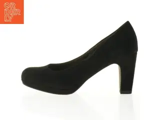 Sorte ruskindspumps fra Tamaris (str. 38)