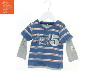 Langærmet T-shirt med striber og tekst fra Name It (str. 80)