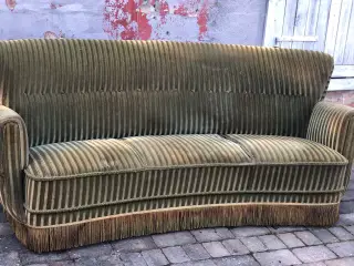 Grøn 3 Pers. Antik sofa