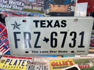 Texas US nummerplade