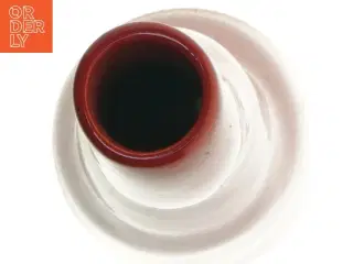 Høj rød vase (str. 40 cm)