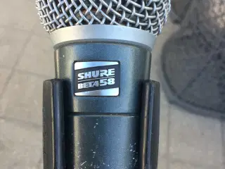 Mikrofoner Shure Beta 58 og stativer