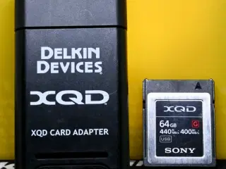 XQD, 64 GB incl. kortlæser