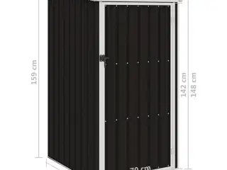 Haveskur 87x98x159 cm galvaniseret stål brun