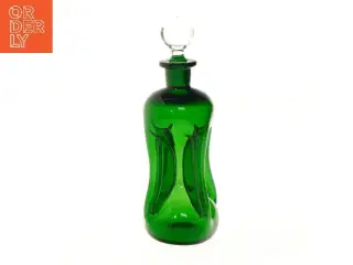 Grøn kluk flaske med prop (str. 27,5 cm)