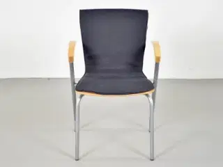 Four design g2 konferencestol i grå med armlæn i bøg