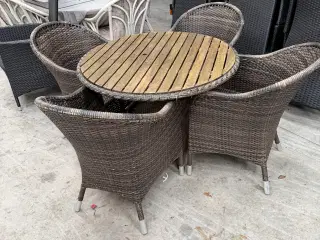 Havebord m/fire stole