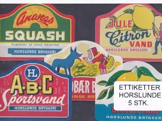 Etiketter - Horslunde 5 Stk.