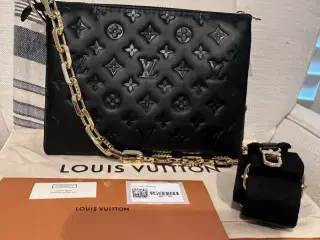 Louis Vuitton Cousin Watch Sort læder håndtaske