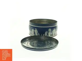 Dekorativ dåse i Wedgwood-stil (str. Diameter 21 cm h 10 cm)