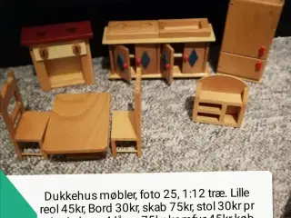 1:12 dukkehus møbler sælges
