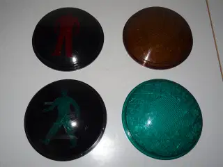 Lysregulering, lyskurv løse glas grøn/rød mand