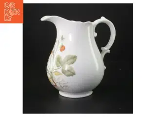 Porcelænskande med jordbærmotiver fra KPM (str. 20 cm)