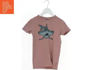 Børne T-shirt i økologisk bomuld  str. 128 med hammerhaj print fra Dyr Cph/Danefae