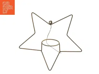 Metal lysestage stjerneformet (str. 21 cm)