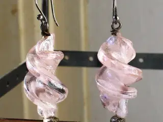 Øreringe med murano glas spiral