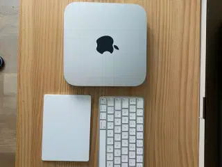 Mac Mini M1, Apple Magic Tastatur DK, Magic Mouse