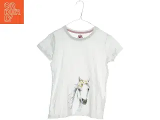 T-Shirt med hesteprint (str. 158)