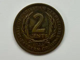 2 Cents British Caribbean Territories 1955