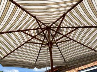 Haveparasol stor 3,0 meter med stor fod