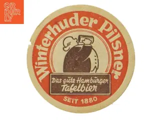 Vintage ølbrikker fra Winterhuder Pilsner (str. Ø. 12 cm)