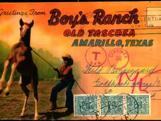 Efterporto - Brev fra U.S.A.   8 - 3 - 1951 - Efterporto  75 Øre