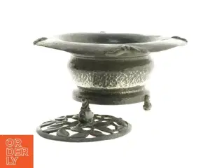 Gammel metal lysestage (str. 23 cm)