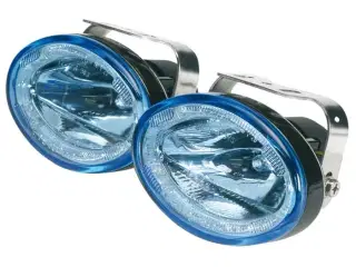Fjernlygtesæt med angel eyes blå