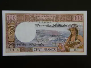 New Hebrides  100 Francs 1977  P18d  Unc.