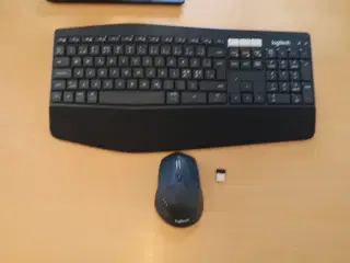 Trådløs Logitech keyboard & mus