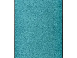Vaskbar dørmåtte 60x90 cm cyanblå