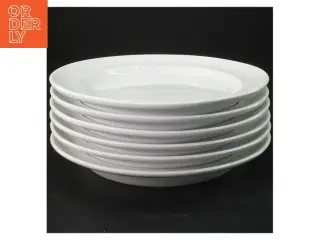 6 Royal Copenhagen hvidpot tallerkener (str. Ø 21 cm)