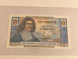 10 Francs Saint Pierre and Miquelon Dix Francs