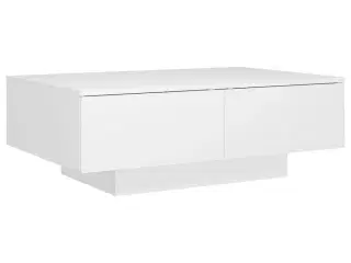 Sofabord 90x60x31 cm konstrueret træ hvid