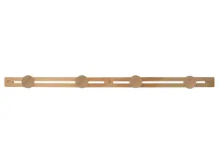 16 stk. Knagerække 4 knopper, 58,5 cm, egetræ