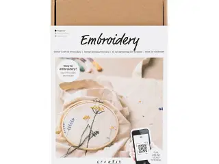 Start DIY Broderi Kit med Blomsterdesign