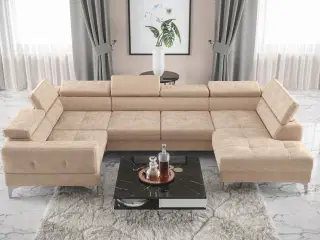 TUTSEPI MAX I HJØRNESOFA 170x350x185 CM Nuancer af beige VENSTRE