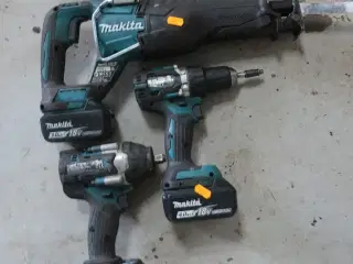 Bajonetsav, skruemaskine samt slagnøgle MAKITA