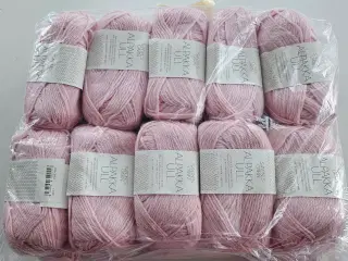 Alpakka Uld - 20 ngl. lyserød