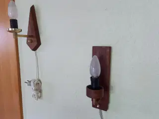 Væglamper i teak 2 stk.