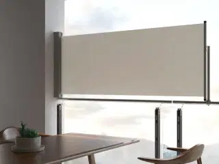 Sammenrullelig sidemarkise 100 x 300 cm cremefarvet