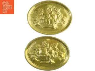 Dekorative metal platter til ophæng (str. 47 x 36 cm)