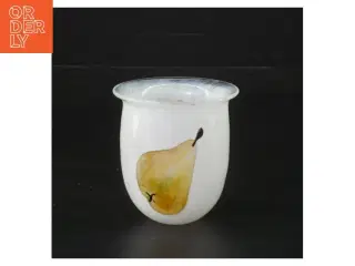 Porcelænskrus med pæremotiv (str. 7 cm)