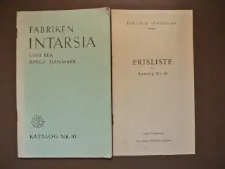 fabriken intarsia katalog nr. 10 med prisliste