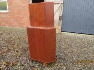 1 stk Teak Hjørneskab todelt 